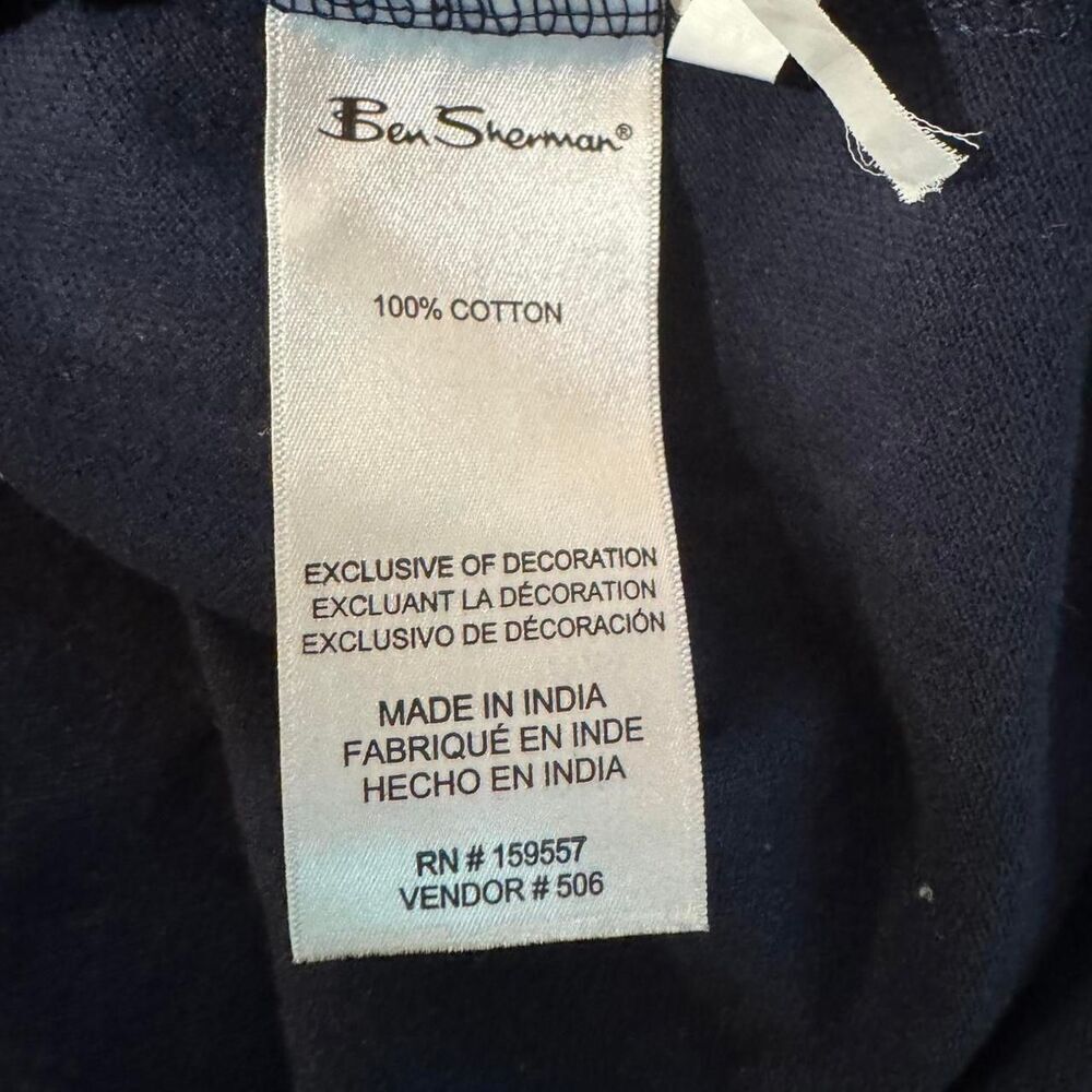 Ben Sherman Men's Navy Blue Short Sleeve Polo Shirt with buttons front pocket XL - Picture 4 of 6